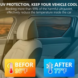 BWEN Window Sunshades Fit for Kia Sportage 2023-2025, Magnetic Car Window Shades for Sun/Heat Protection, Keeps Vehicle Cool for Camping Napping 4PCS