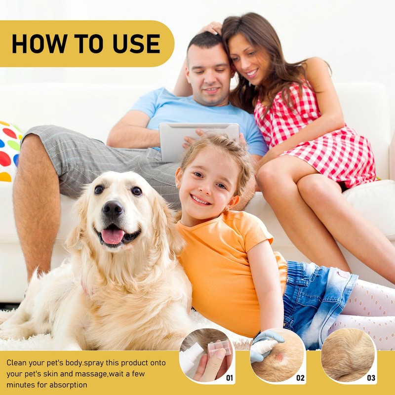 Wanban 2pc Pet Skin Treatment Spray for Dogs and Cats