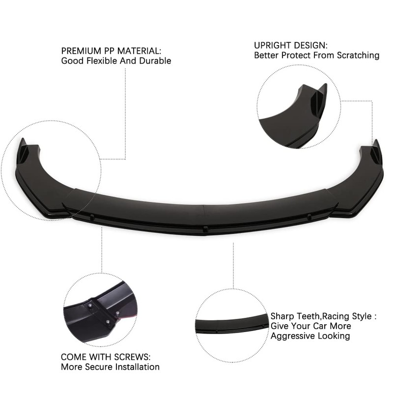 DREAMIZER Front Lip Universal Front Bumper Lip Splitter Spoiler Chin