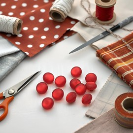 50Pcs Red Resin Shirt Pearl Buttons for Craft Sewing Buttons Art Craft Sewing Notions and Supplies