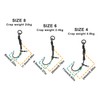 ECSiNG 12pcs Micro Swivel Style Fishhook Carbon Steel Carp Fishing