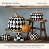MACKENZIE-CHILDS Small Decorative Pumpkin for Fall Decor, Autumn Decorations for