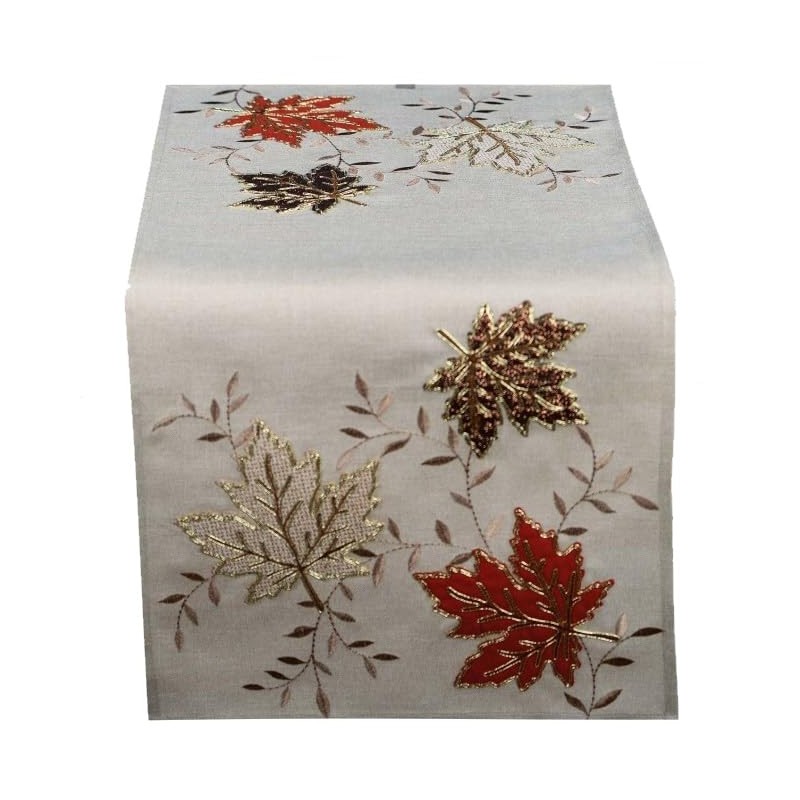 Tablecloth Table Runner Table Runner Cushion Cover Autumn Beige Gold