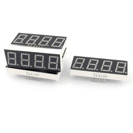 uxcell 5Pcs Red 7-Segment 4-Bit 0.56" LED Digital Display Common Cathode Tube