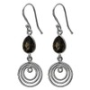 I-be, 395024/3K Faceted Smoky Quartz Gemstone Drop Earrings, 925 Silver,