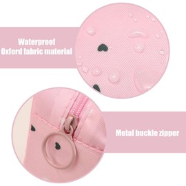 CULEO Menstruationstassen, 2-teiliger Damenbindenhalter süßer Damenbindenbehälter mit Reißverschluss wasserdichte Damenbindentasche für Frauen und Mädchen tragbar (blau, rosa)