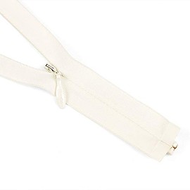 Size #5 Invisible Separating Zipper, 9" Length, Milk White, Bias Bespoke Brand