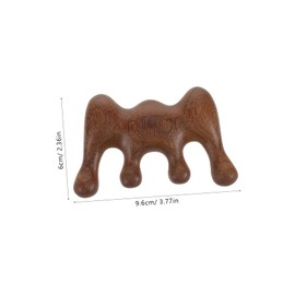 Healeved Handmade Sandalwood Scalp Massager Wide Tooth Wooden Comb Durable Gua Tool for Hair Care Ergonomic Design for Relaxation Detox Portable Versatile for All Hair Types