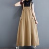 Mamkong Maternity Overalls Dress - Summer, Nursing-Friendly Beige/XL