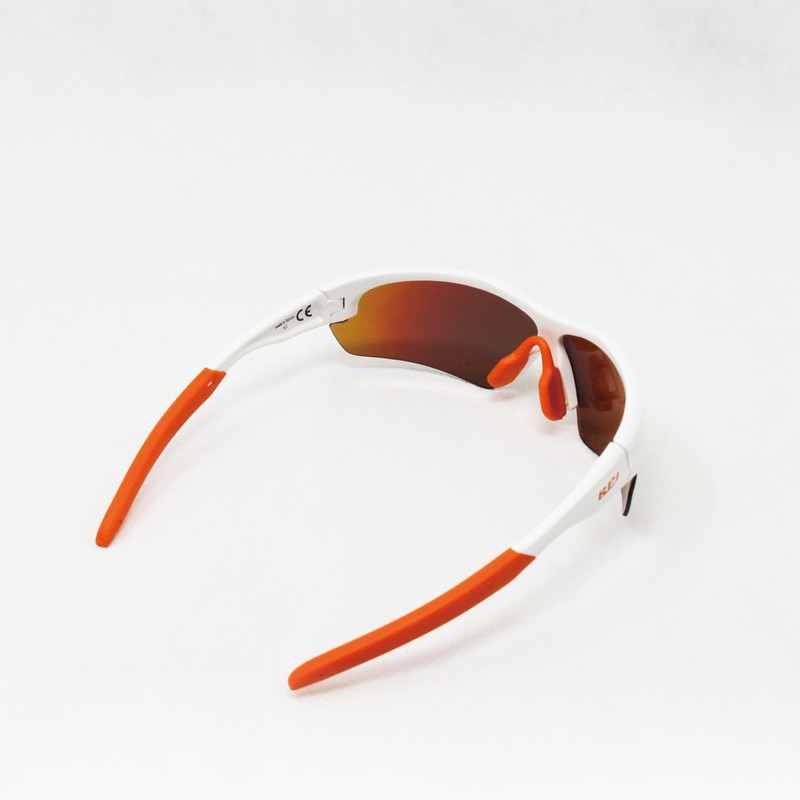 RUDYPROJECT RPJ COREY Sunglasses, White Shiny Frame/Multi Laser Orange Lens