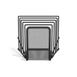 TRU RED 6 Compartment Wire Mesh Letter Holder, Matte Black, 2/Pack (TR57561-CCVS)