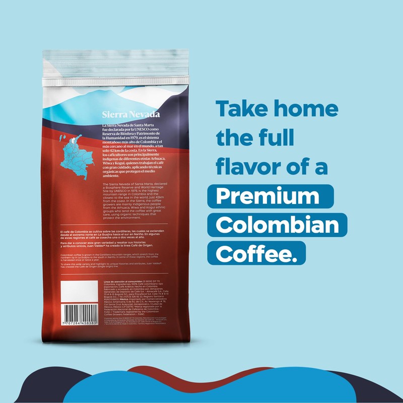 Juan Valdez Sierra Nevada Whole Bean Coffee | 100% Colombian