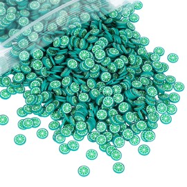PATIKIL Polymer Clay Slices, 100g Lime Slice Fruit Art Slices Food Polymer Clay for DIY Nail Decor, Crafts Making, DIY Filler Accessories, Green