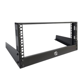 RIVECO 4U Network Rack Desktop 19 Inch 2 Post Open Frame Shelf with Reinforced Beam, Free Standing Tabletop Racks for IT Server Sound AV Equipment