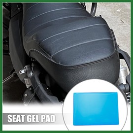 Motoforti 48x35x1cm Motorcycle Seat Gel Pad Shock Absorption Mat Comfortable Soft Cushion Blue Long-Lasting