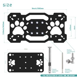 YOEXON Mailbox Mounting Plate 4X4 Post Mailbox Mounting Bracket Mailbox Mounting Kit Post Mailbox Mounting Kit High Load Capacity in-Floor Mailbox Metal Plate