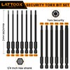 Torx Bit Set, LATTOOK 13-Piece Security Tamper Proof Torx Star
