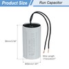 PATIKIL CBB60 50uF Running Capacitors, AC 450V 2 Wires 50/60Hz