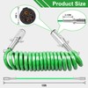AJulyBee 7 Way Trailer Wire 15FT Electrical Power Coiled Cord-