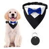 URROMA 1 Piece Formal Dog Tuxedo Bandana, Dog Wedding Collar