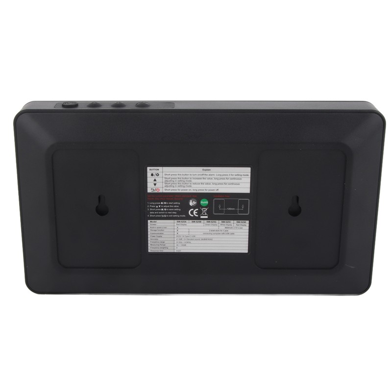 SW‑525A Wall Mounted LCD Display Digital Sound Level Meter USB