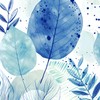 20 Servietten mit modischem Blätterdesign - blau, Garten und Natur,
