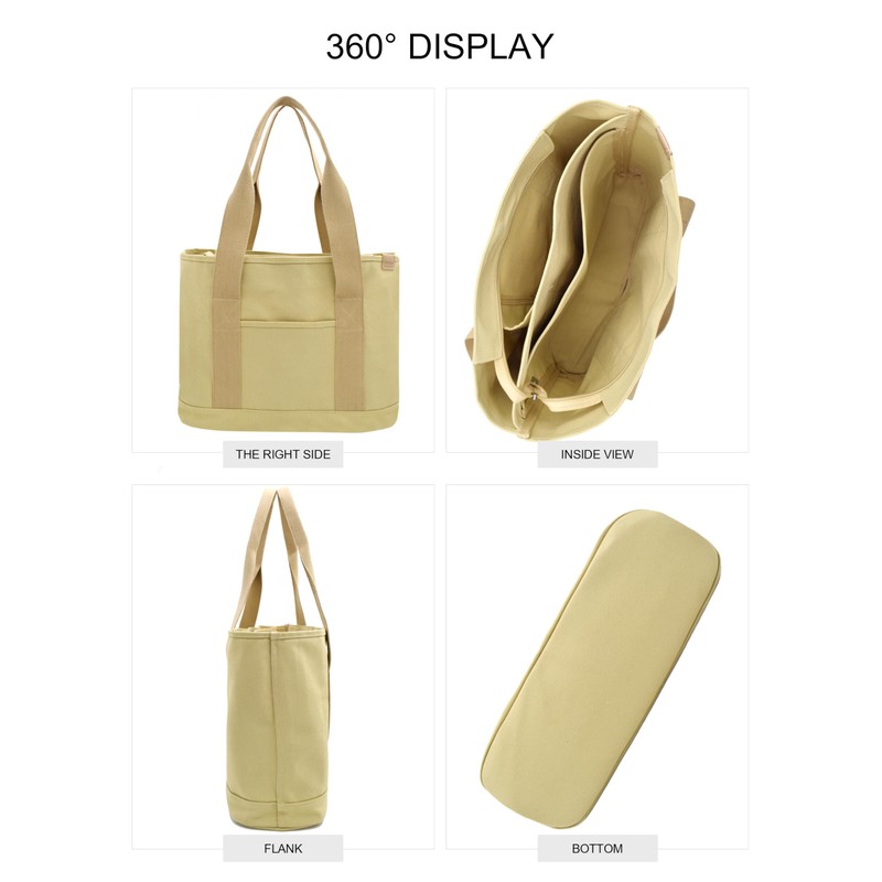 Women's Medium Handbag Canvas Satchel Tote Bag Shoulder Bag Shopper