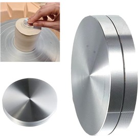 Silver Ceramic Clay Pottery Throwing Trimming Spinner Tool,Pottery Finishing Tools Clay Ceramic Rotary Rotary Clay Small Tools Suitable for Potters and Clay Artists Ceramic and Pottery Tools (30mm)