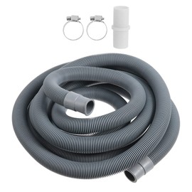 Washer Drain Hose Extension Set 5 Meters Washing Machine Replacement Drain with Connector 2 Hose Clamps for Home Use