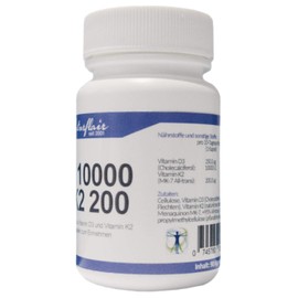Vitamin D3 10000 + Vitamin K2 MK 7, 90 Vegan Capsules