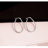 LeCalla 925 Sterling Silver Hoops Earrings for Women | Oval