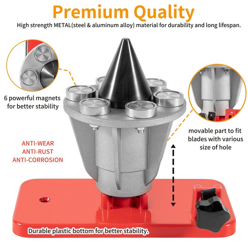 42-047 Blade Balancer, Magnetic Wall Mount Lawn Mower Blades Balancer,