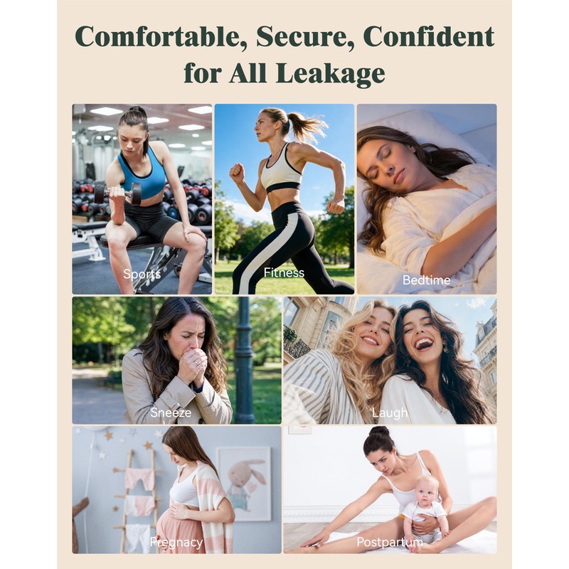 Leakproof Incontinence Underwear,56MLHigh Waist Bladder Control Panties,3Pc