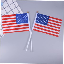 LABRIMP Usa Flags 50 Mini America Flags Lightweight Polyester Material for Events