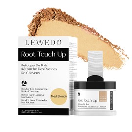 LEWEDO Hairline Cover-Up Powder - Instant Root Touch-Up for Thinning Hair, Waterproof & Sweat-Resistant Formula, Natural-Looking Hair Thickener for Women & Men with Mirror & Sponge (Medium Gold)