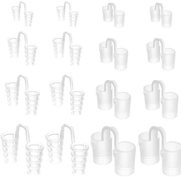 Snoring Stoppers, Pack of 16 Snoring Devices, Reusable Snoring Device, Prevent Nose Separators, Prevent Nose Separators for a Quiet Night's Sleep