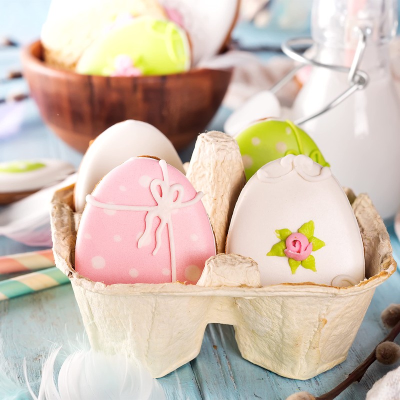 Easter Cookie Cutters, 4pcs Holiday Themed Cutter Carrot Egg Bunny