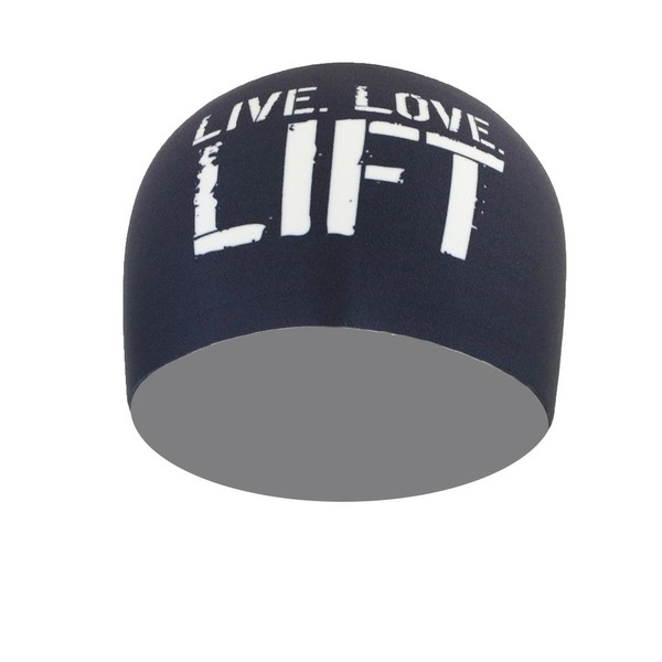 Bondi Band "Live Love Lift" Moisture Wicking 4" Headband, One Size, Black