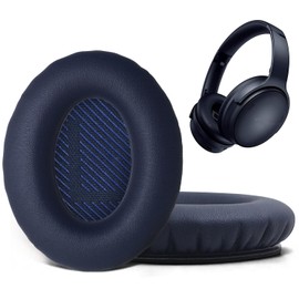 almohadillas para orejas de repuesto para Bose QuietComfort 35 35 II 15 25 (qc 35 25 15 15/QC35 ii), fundas para auriculares, algodón de memoria de alta densidad, piel suave, almohadillas para orejas