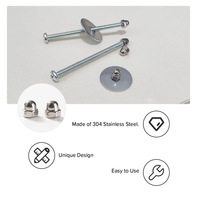 Lyeteung 50 Pieces M3 Hexagonal Acorn Nuts Stainless Steel Hex