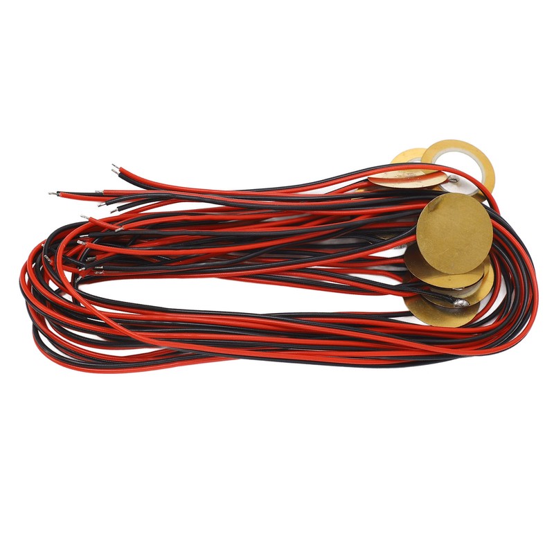 12PCS 27mm Piezo Discs with Wire Brass Piezoelectric Disk Piezo