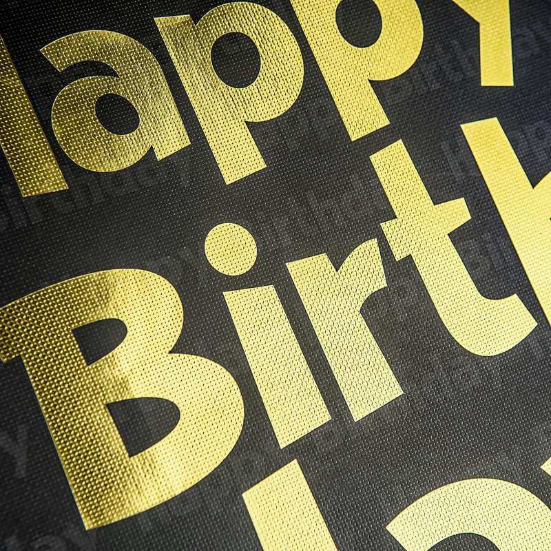 Loveinside Black Birthday Gift Bag with Tissue Paper for Birthday,