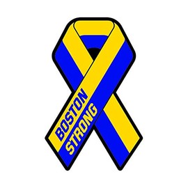Boston Strong Ribbon Sticker Decal Self Adhesive Mass Marathon Remember Run 1.25" Wide