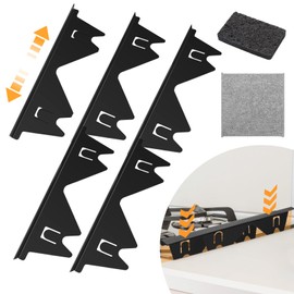 2024newest 2pack Stainless Steel Stove Gap Covers,Oven Gap Filler,Stove Gap Covers For Electric Stove,Oven Counter Gap Filler Heat Resistant Retractable Length 13.8" To 27.5"Range Trim Kit