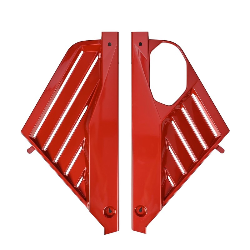 BILLFARO 2Pcs Red Engine Bay Panel Cover,Rear Engine Covers Left