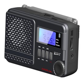 Angoily Digital Full-Band Radio External Speaker Sound Reception LCD Display Easy to Use for Home Elderly and Outdoor Activities Random Style