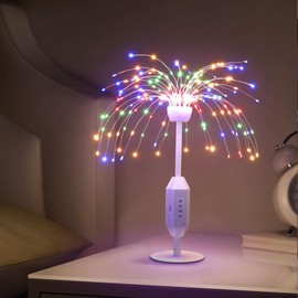 OPUTIK Night Light,Home Decor Lamp,Red Starry Sky and 200Beads Fireworks Light with 15Modes,Decor Living Rooms and Bedroom,Ambient Lighting Suitable for Indoor and Outdoor Party,Casual Get-Together