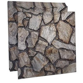 3D Peel and Stick Wallpaper, Faux Brick Pattern,Art WallPanels,Waterproof Self Adhesive Decorative Wall Panels Living Room Wall Decoration 30 * 30cm Set of 10 Panels (Rock Yellow)