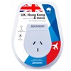 Jackson AUS - UK & HK USB-A Travel Adapter, White