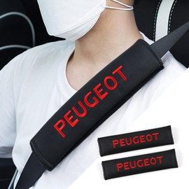 2pcs Car Universal Seat Belt PU Belt Pads Compatible with 208 408 2008 3008 4008 5008 Car SUV Truck Interior Accessories